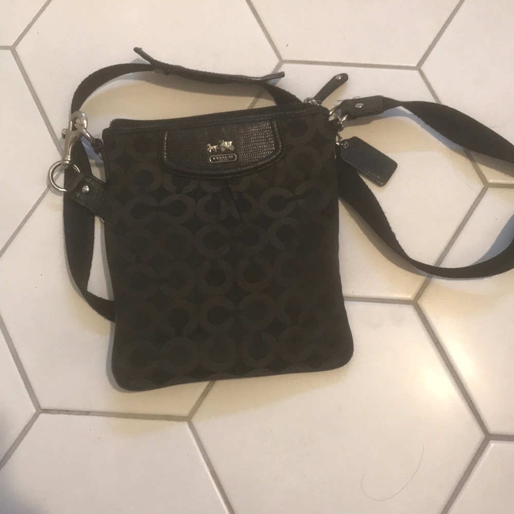 Black Coach cross body purse